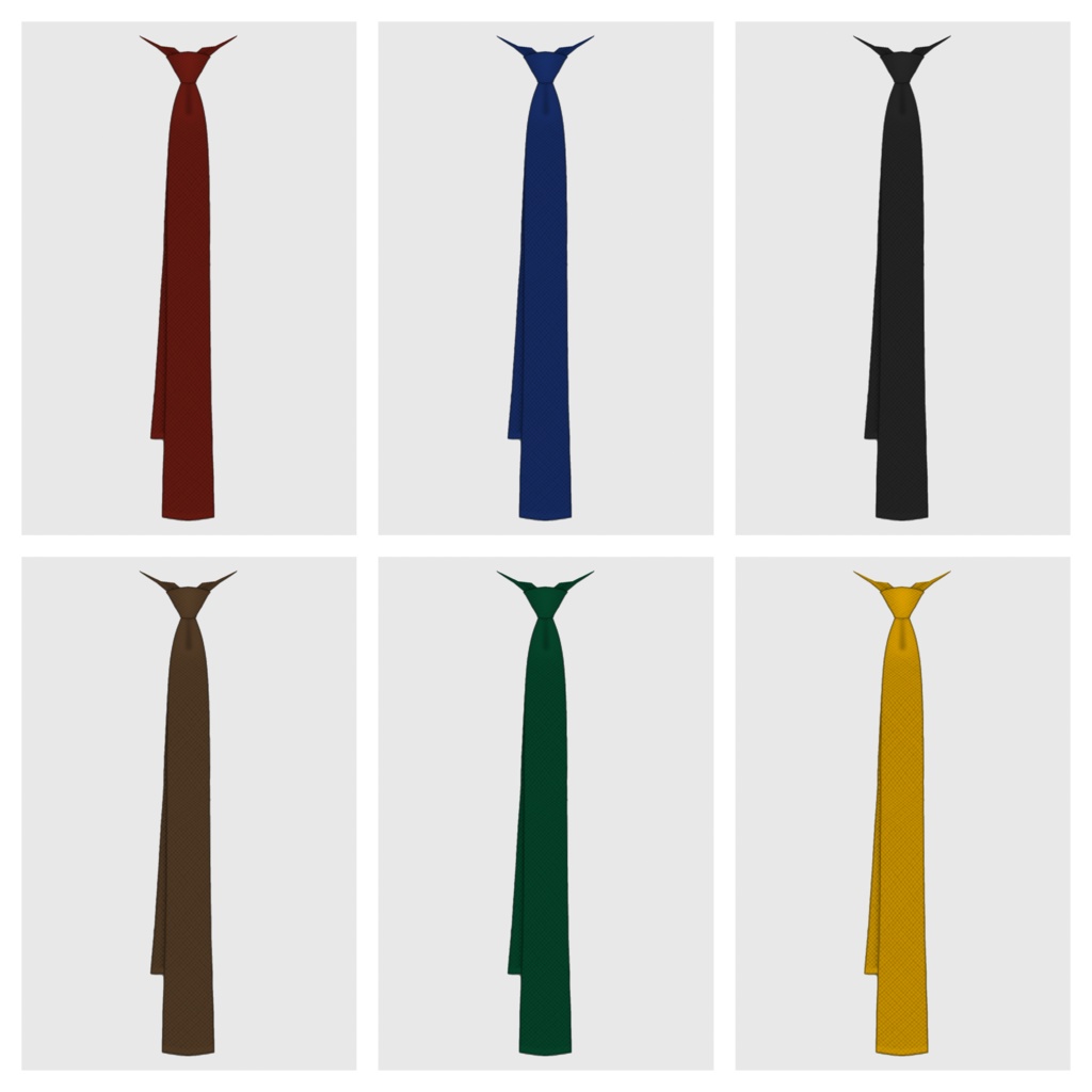 【#VRoid】ワイシャツ / ニットタイ&タイピン(men's)【#vroidcustomitem】