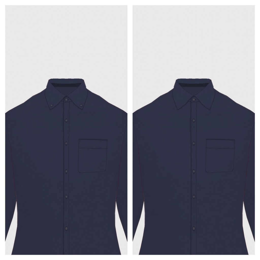 【#VRoid】ワイシャツ(リニューアル版) / ニットタイ&タイピン(men's)【#vroidcustomitem】