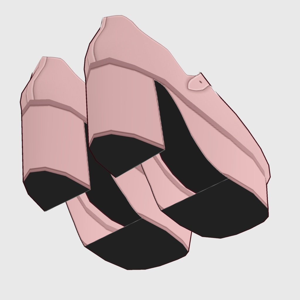 【#VRoid】チャンキーヒールパンプス【#vroidcustomitem】