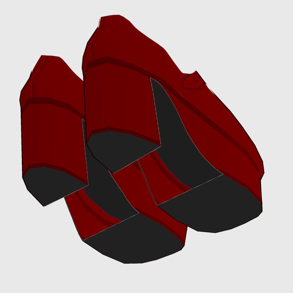 【#VRoid】チャンキーヒールパンプス【#vroidcustomitem】