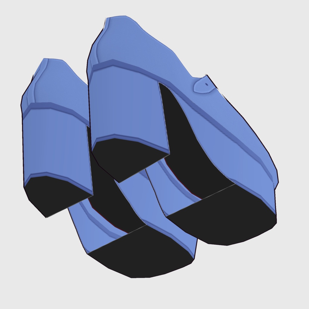 【#VRoid】チャンキーヒールパンプス【#vroidcustomitem】