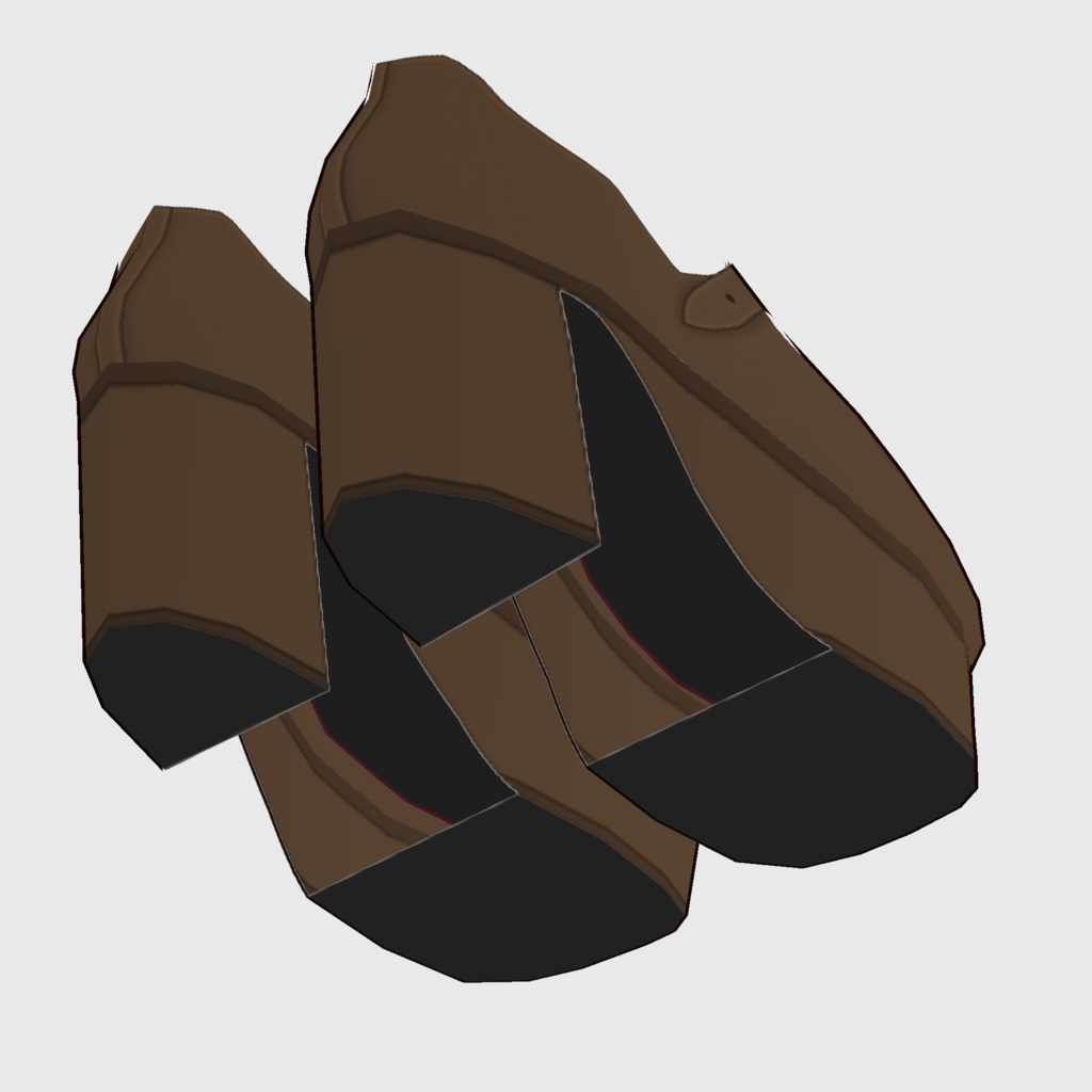 【#VRoid】チャンキーヒールパンプス【#vroidcustomitem】