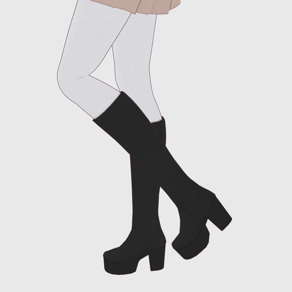 【#VRoid】ロングブーツ2【#vroidcustomitem】