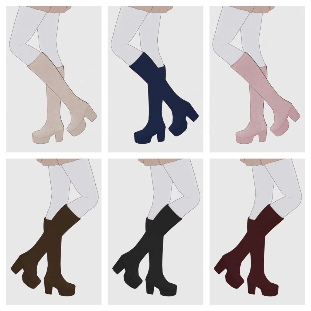 【#VRoid】ロングブーツ2【#vroidcustomitem】