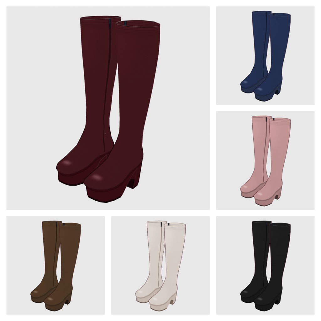 【#VRoid】ロングブーツ【#.vroidcustomitem】