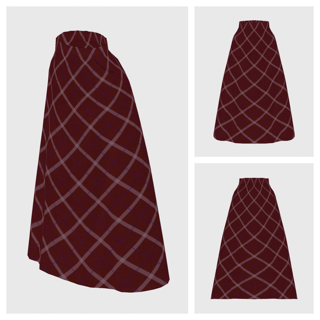 【#VRoid】フェルトロングスカート【#vroidcustomitem】