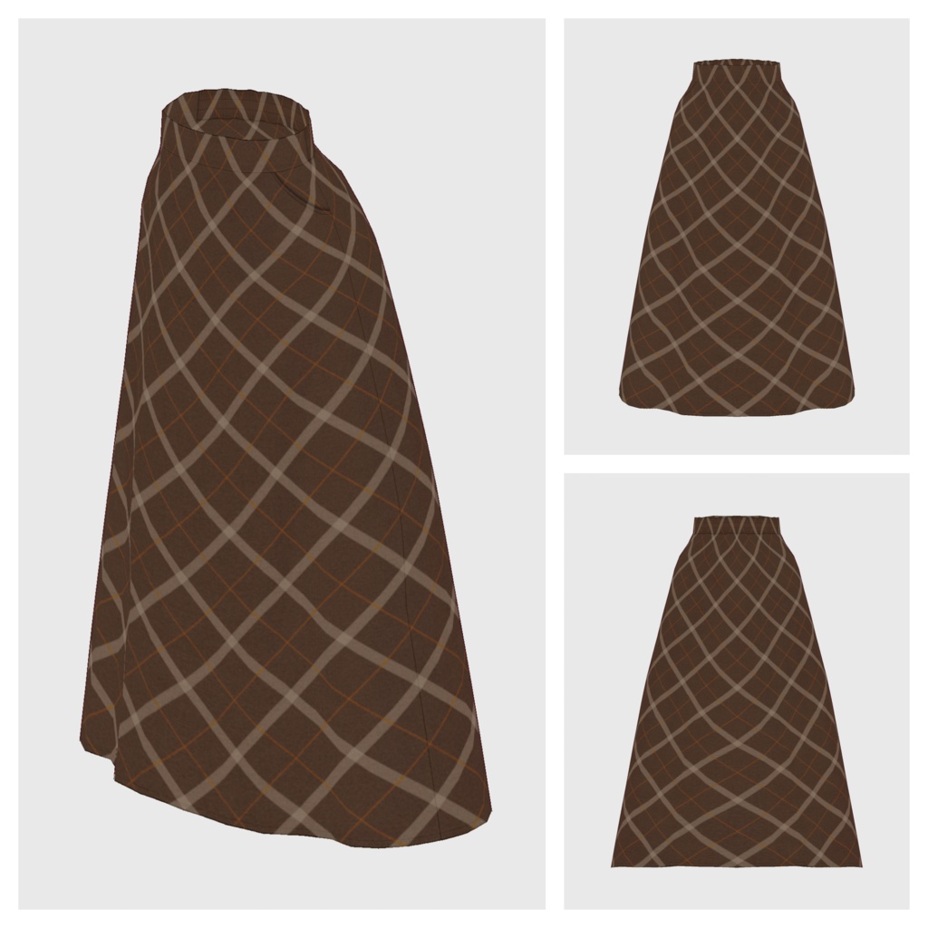 【#VRoid】フェルトロングスカート【#vroidcustomitem】