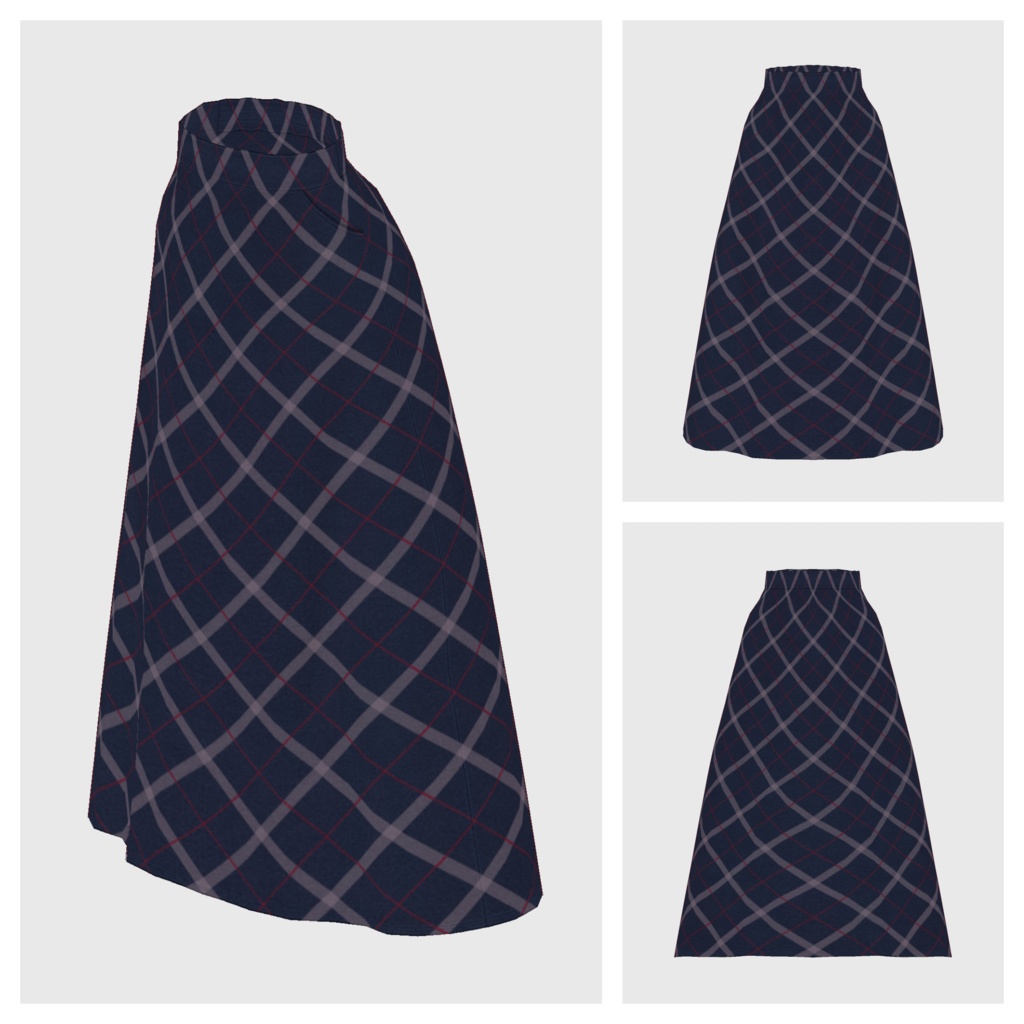 【#VRoid】フェルトロングスカート【#vroidcustomitem】