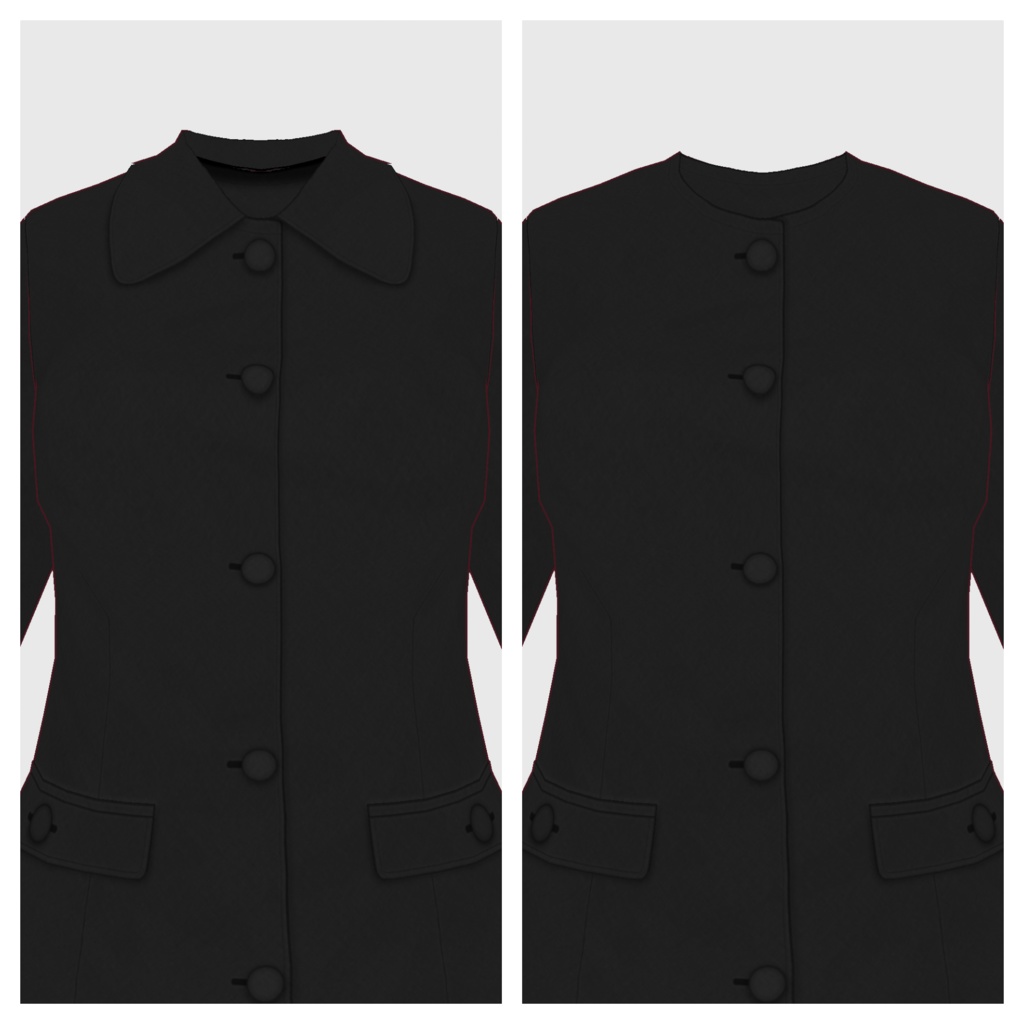 【#VRoid】フレアコート【#vroidcustomitem】