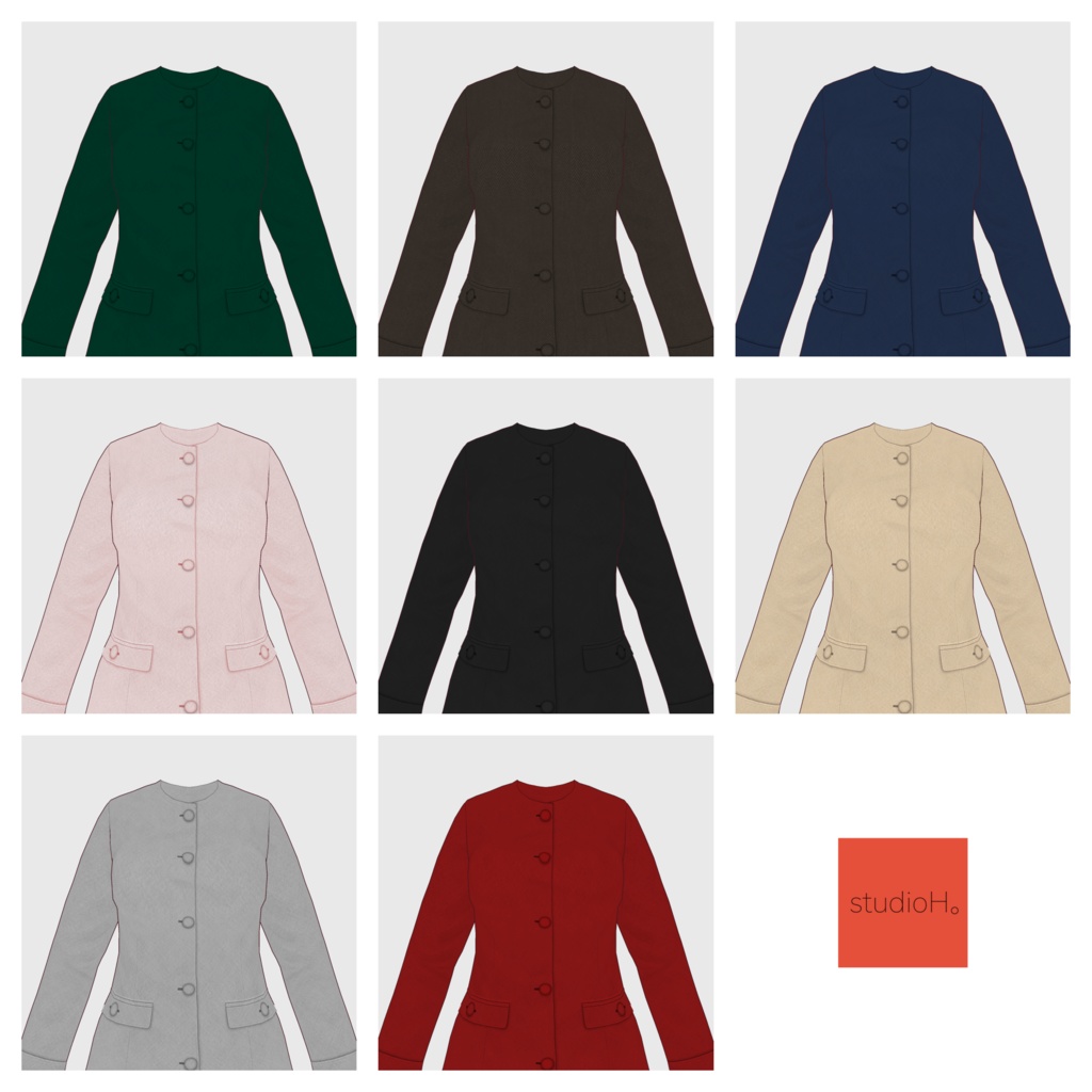 【#VRoid】フレアコート【#vroidcustomitem】