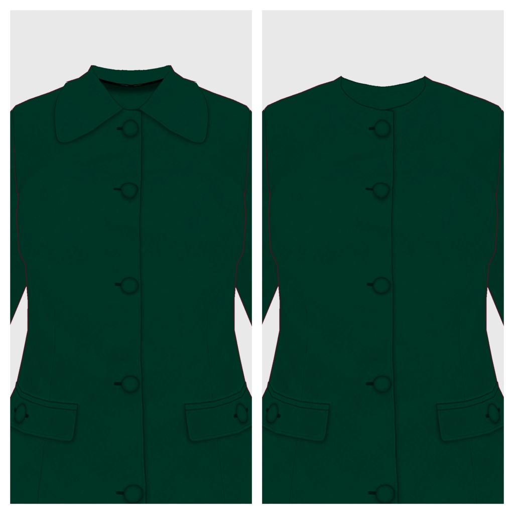 【#VRoid】フレアコート【#vroidcustomitem】