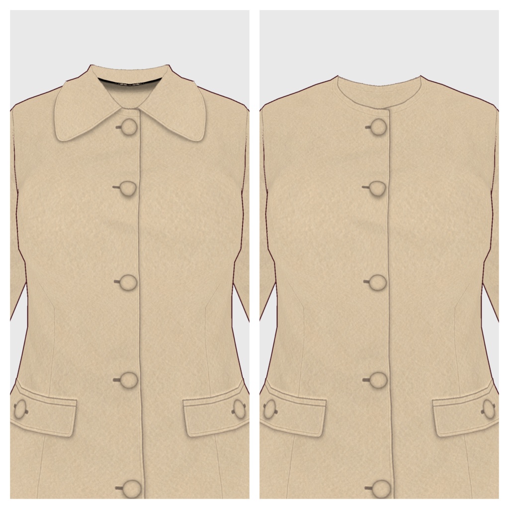 【#VRoid】フレアコート【#vroidcustomitem】