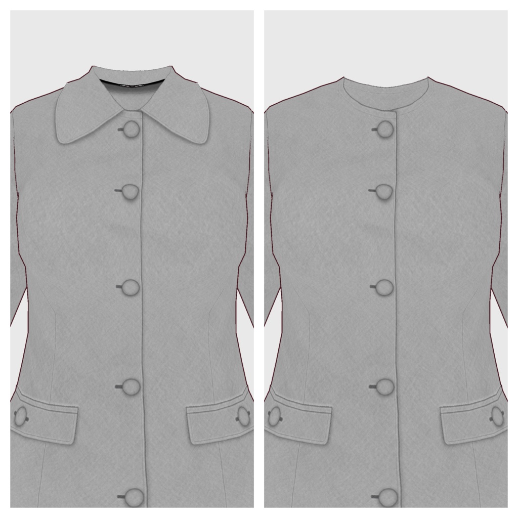 【#VRoid】フレアコート【#vroidcustomitem】