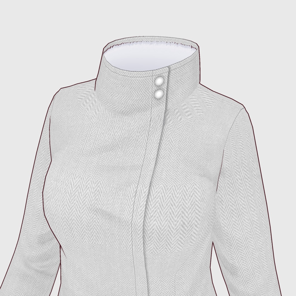 【#VRoid】スタンドカラージャケット【#vroidcustomitem】