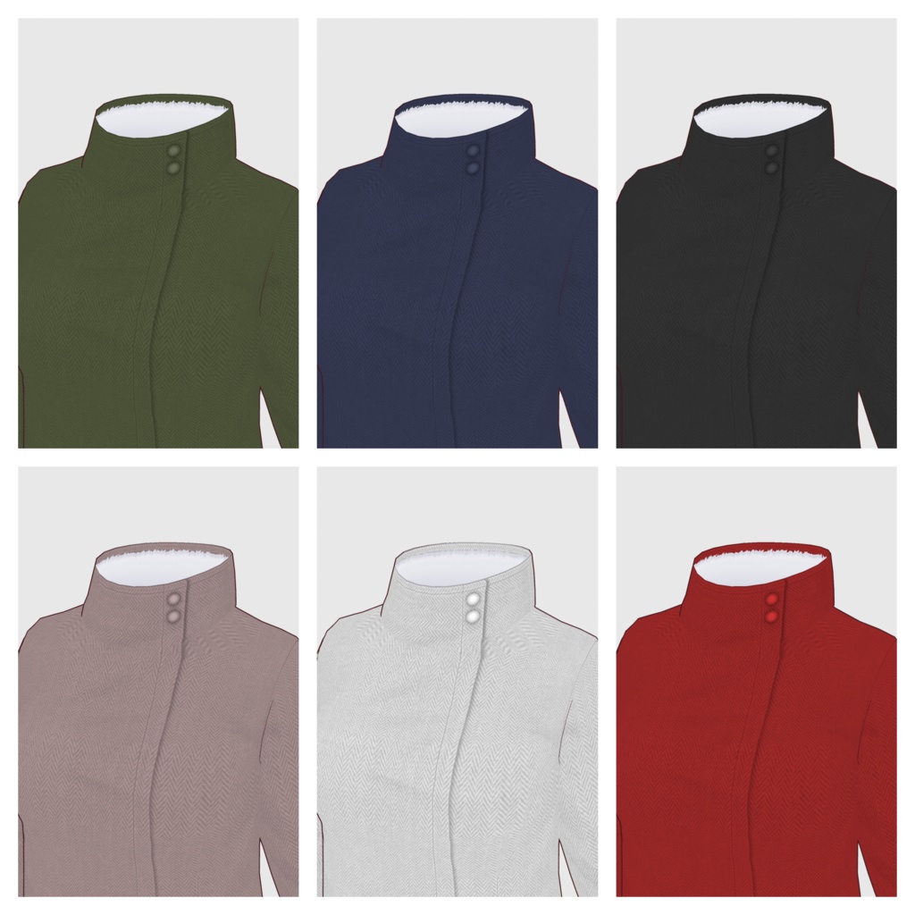 【#VRoid】スタンドカラージャケット【#vroidcustomitem】