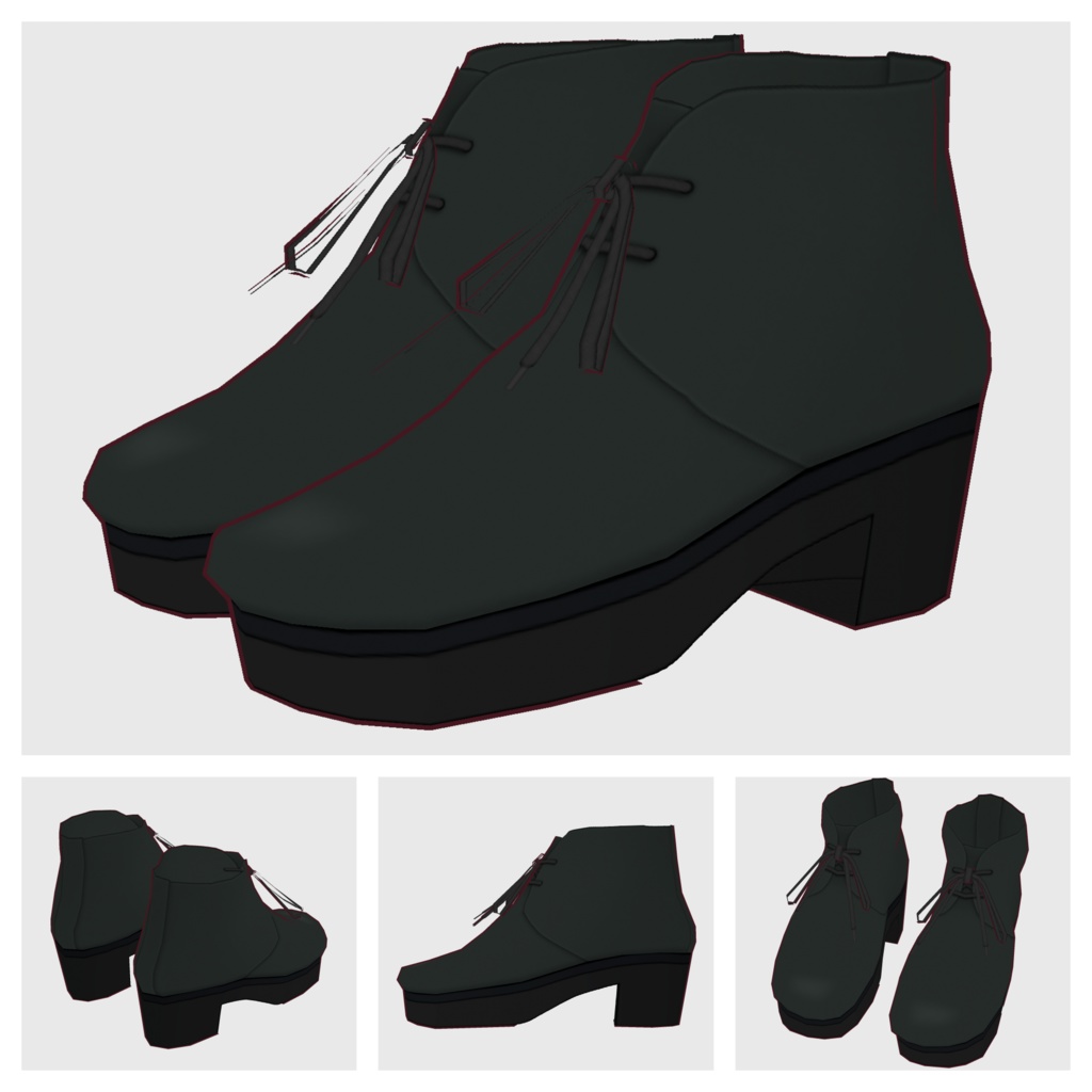 【#VRoid】チャッカブーツ【#vroidcustomitem】