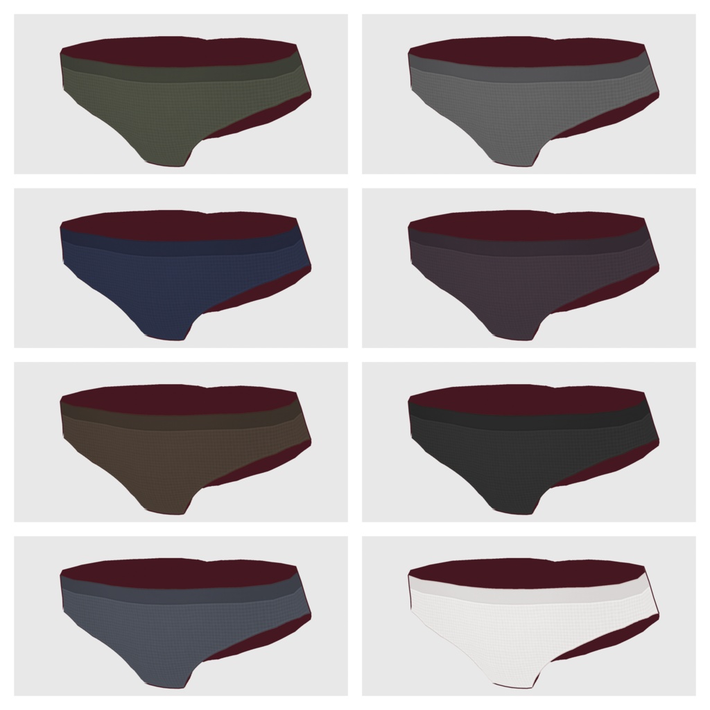 【#VRoid】タンクトップ&ショーツセット(リニューアル版)【#vroidcustomitem】