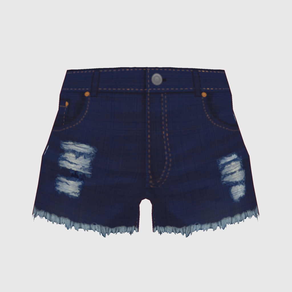 【#VRoid】デニムショートパンツ (free)