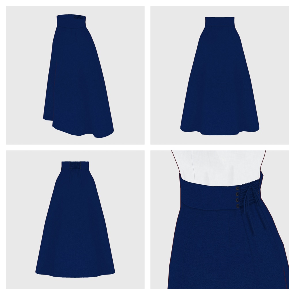 【#VRoid】ハイウェストスカート【#vroidcustomitem】