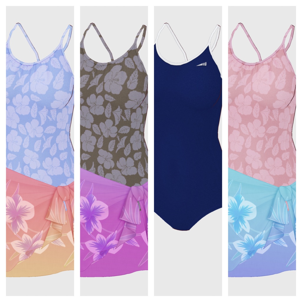 【#VRoid】ワンピーススイムウェア【#vroidcustomitem】