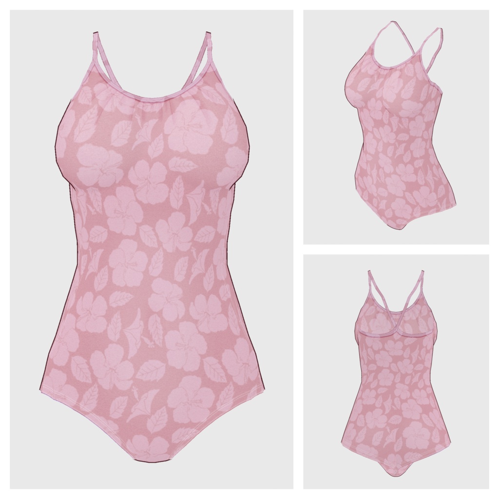 【#VRoid】ワンピーススイムウェア【#vroidcustomitem】