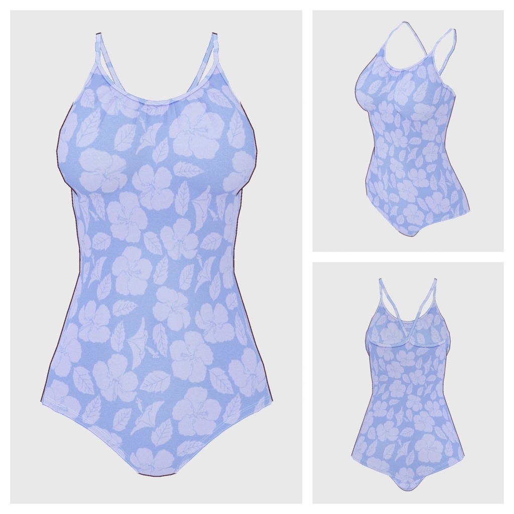 【#VRoid】ワンピーススイムウェア【#vroidcustomitem】