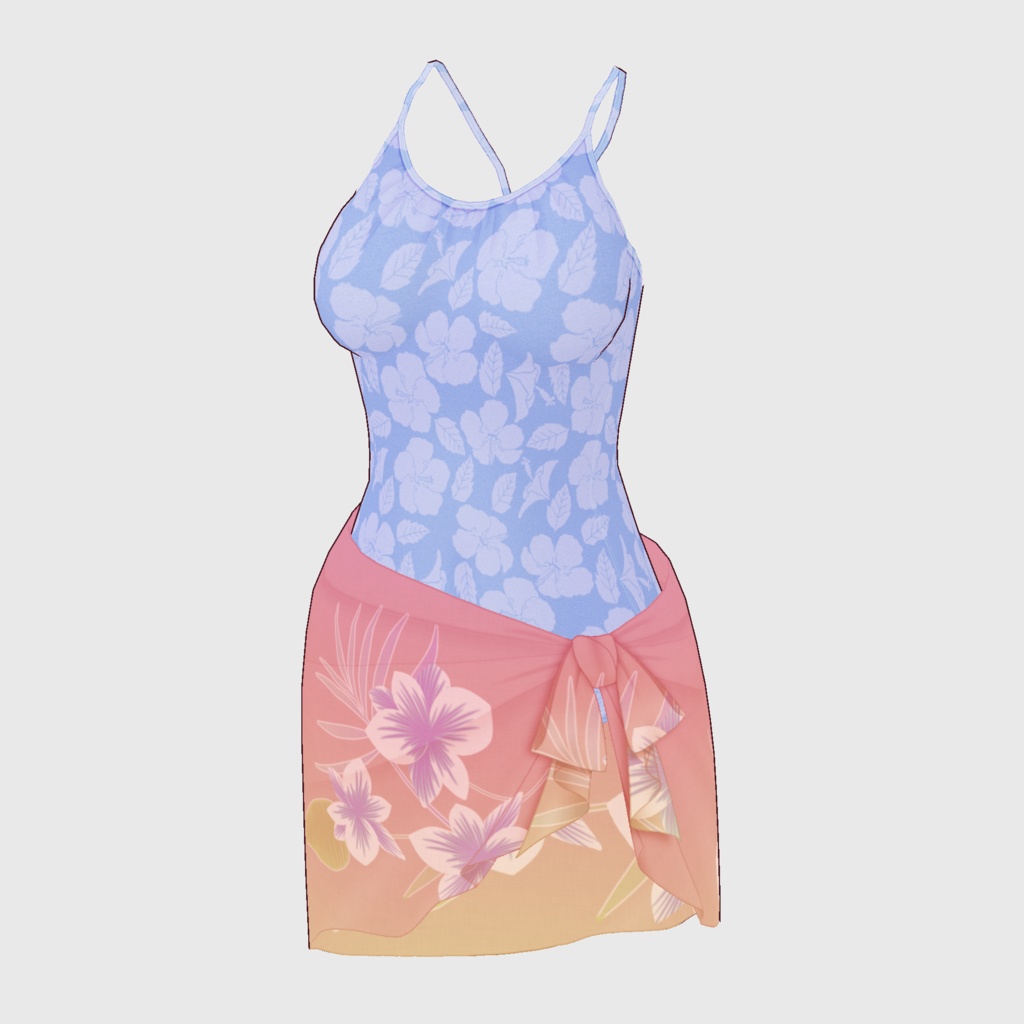 【#VRoid】ワンピーススイムウェア【#vroidcustomitem】