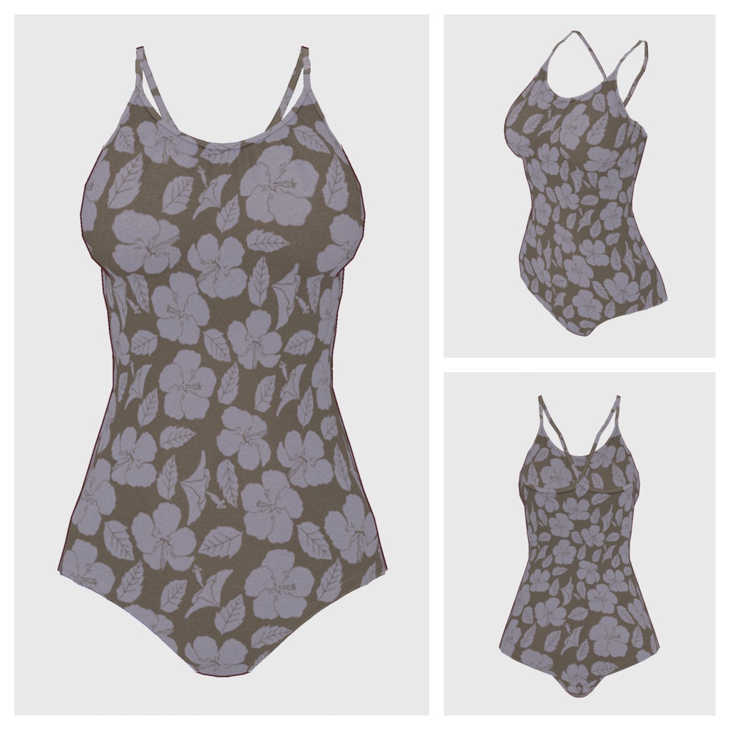 【#VRoid】ワンピーススイムウェア【#vroidcustomitem】