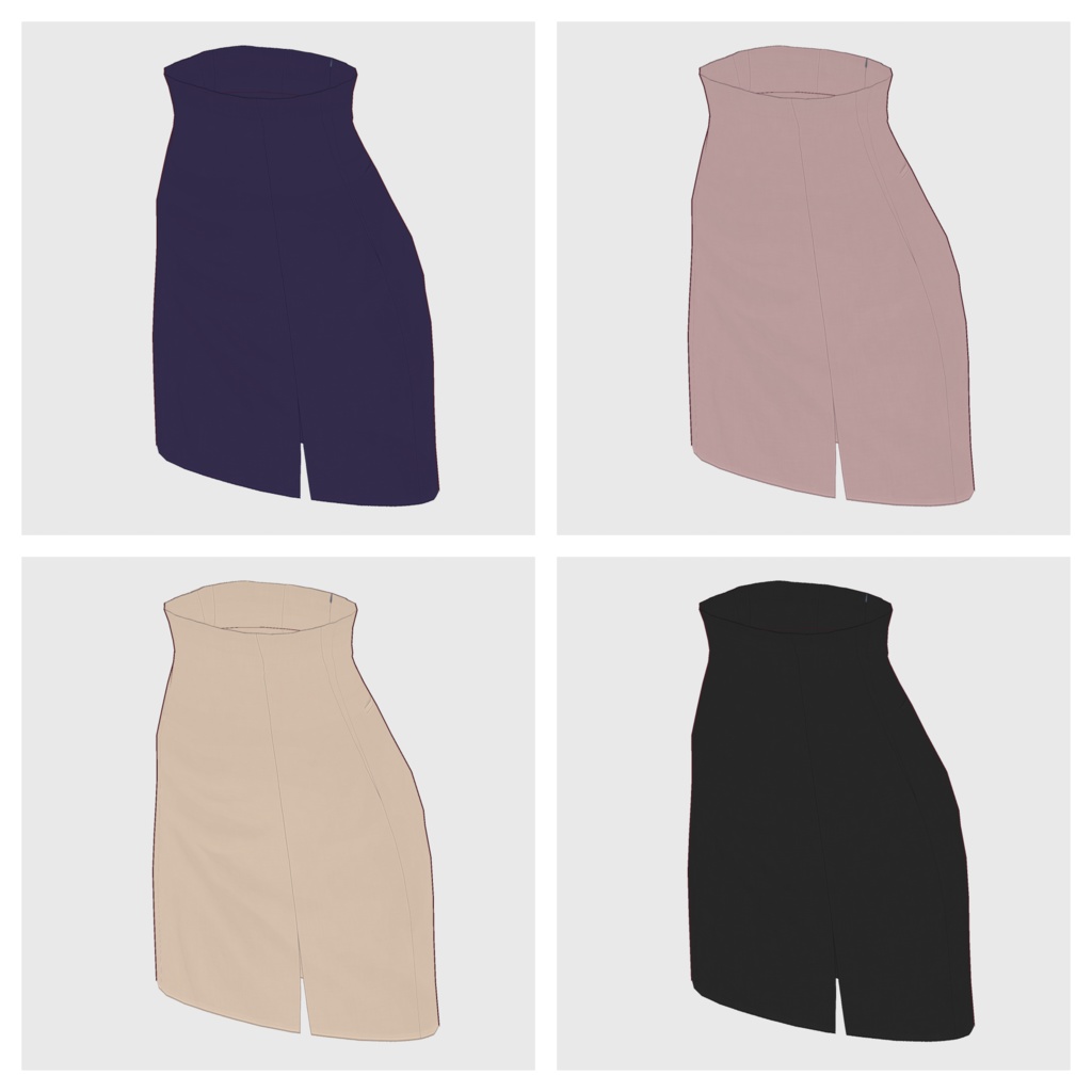 【#VRoid】ハイウェストミニスカート【#.vroidcustomitem】