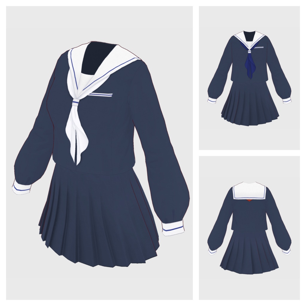 【#VRoid】セーラー服【#vroidcustomitem】