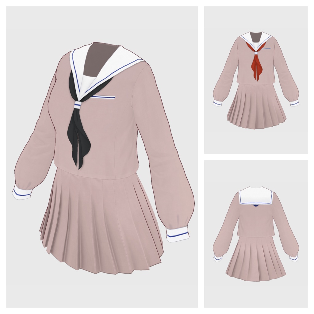 【#VRoid】セーラー服【#vroidcustomitem】