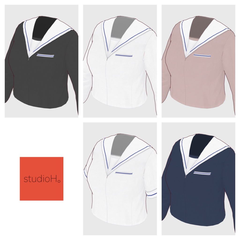 【#VRoid】セーラー服【#vroidcustomitem】