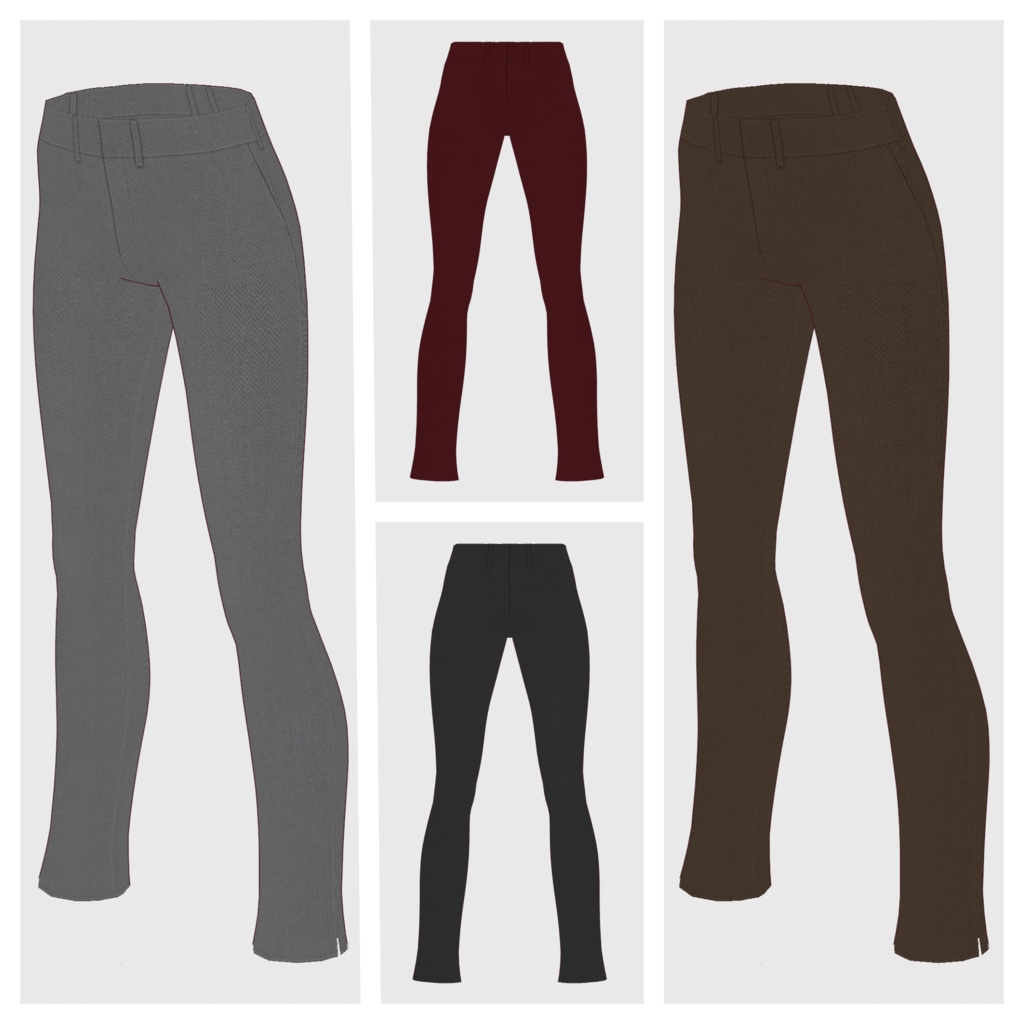 【#VRoid】ウールスキニーパンツ【#.vroidcustomitem】