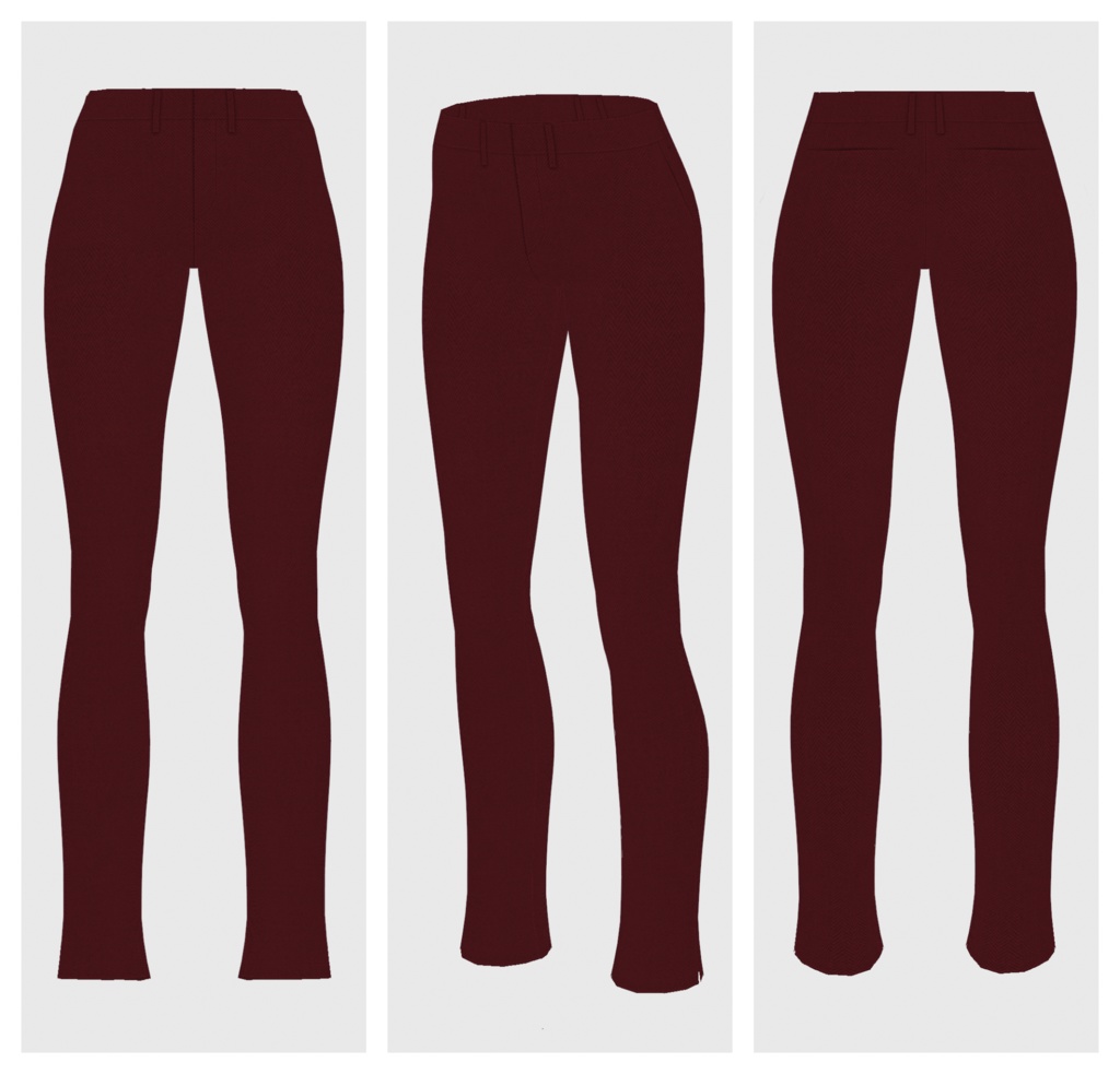 【#VRoid】ウールスキニーパンツ【#vroidcustomitem】