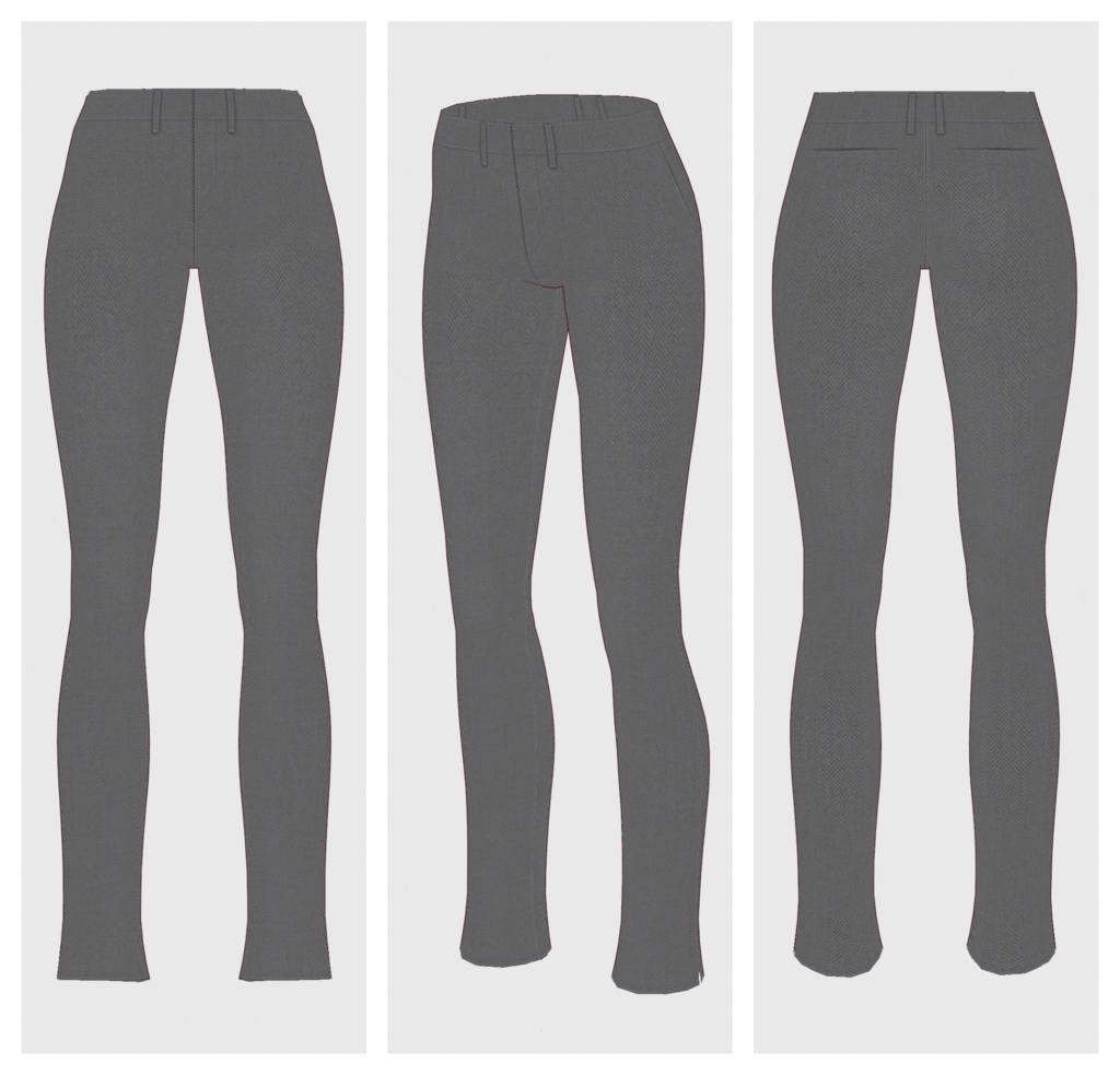 【#VRoid】ウールスキニーパンツ【#vroidcustomitem】