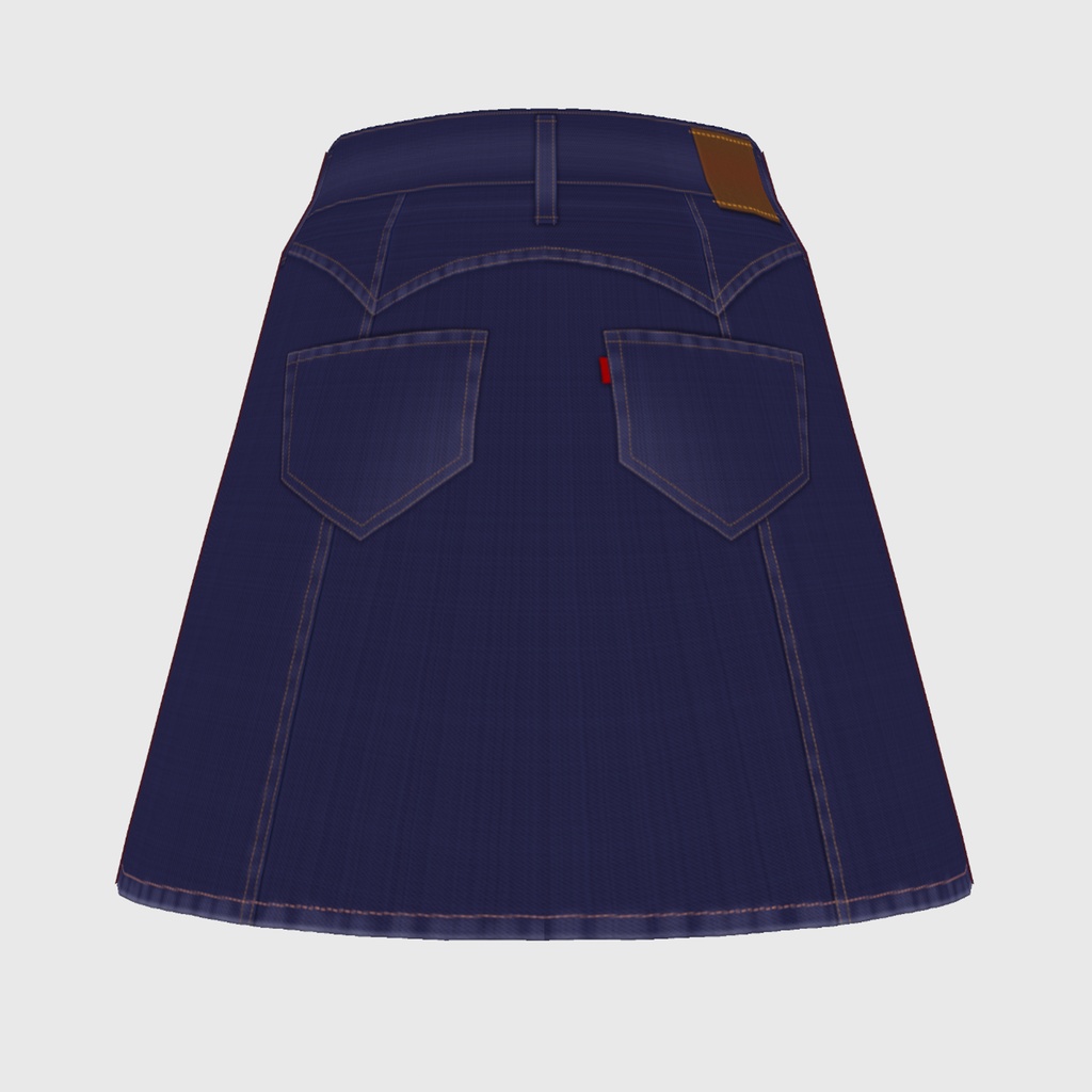 【#VRoid】デニムロングスカート / デニムミニスカート【#vroidcustomitem】