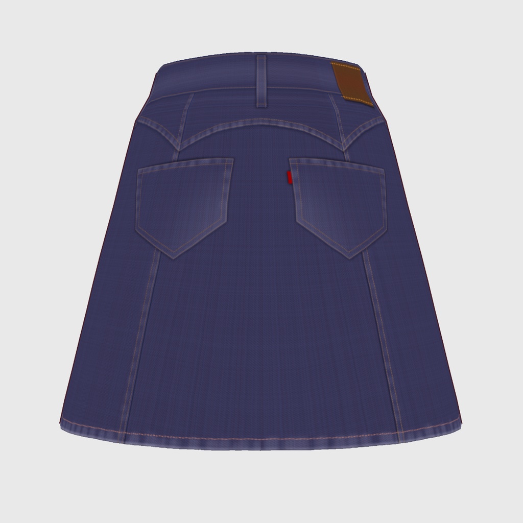 【#VRoid】デニムロングスカート / デニムミニスカート【#vroidcustomitem】