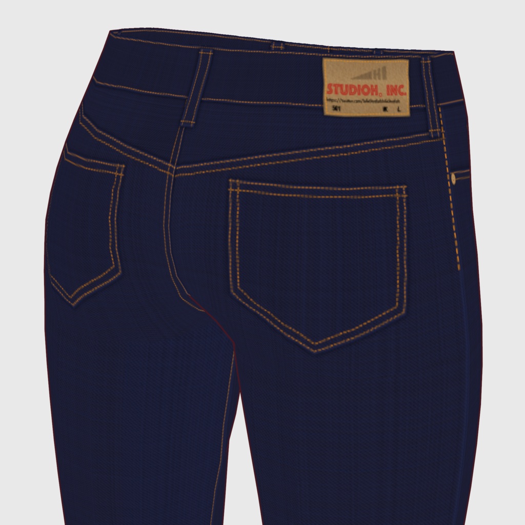 【#VRoid】スキニーデニムパンツ【#vroidcustomitem】