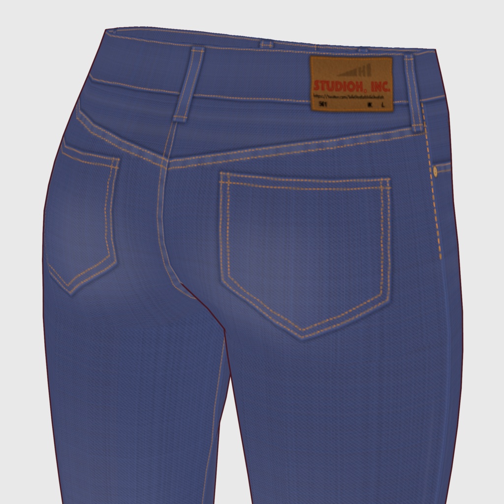 【#VRoid】スキニーデニムパンツ【#vroidcustomitem】