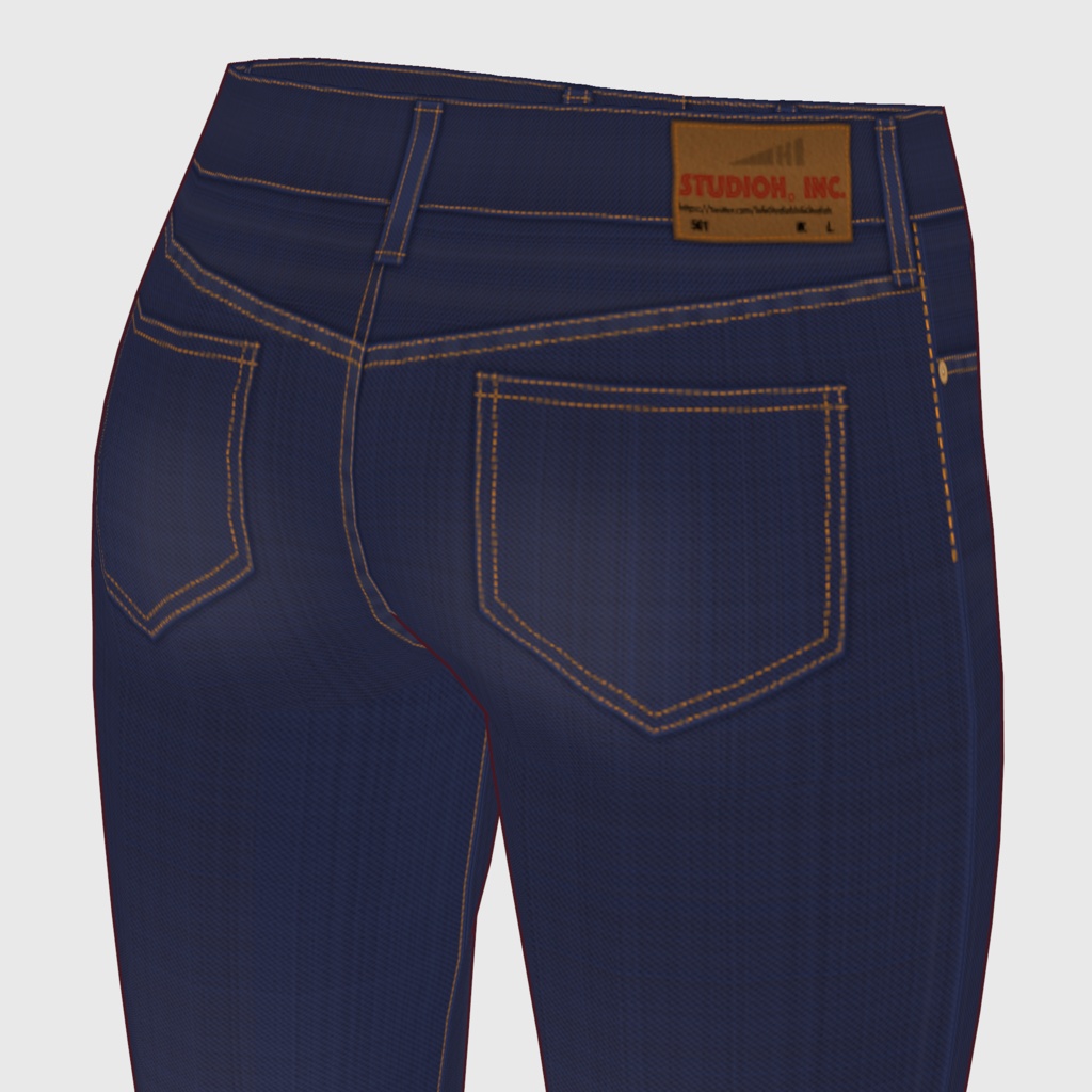 【#VRoid】スキニーデニムパンツ【#vroidcustomitem】