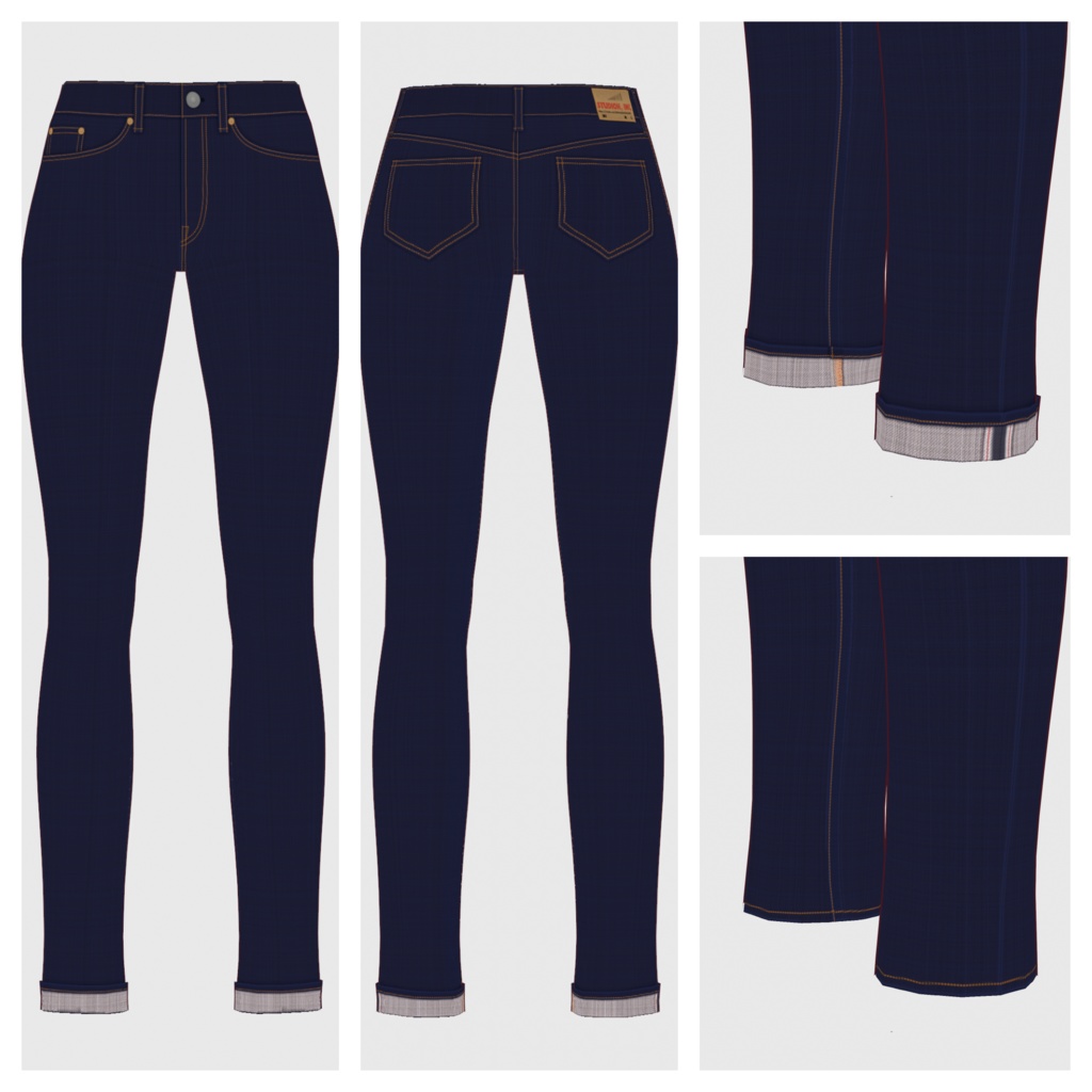 【#VRoid】スキニーデニムパンツ【#vroidcustomitem】