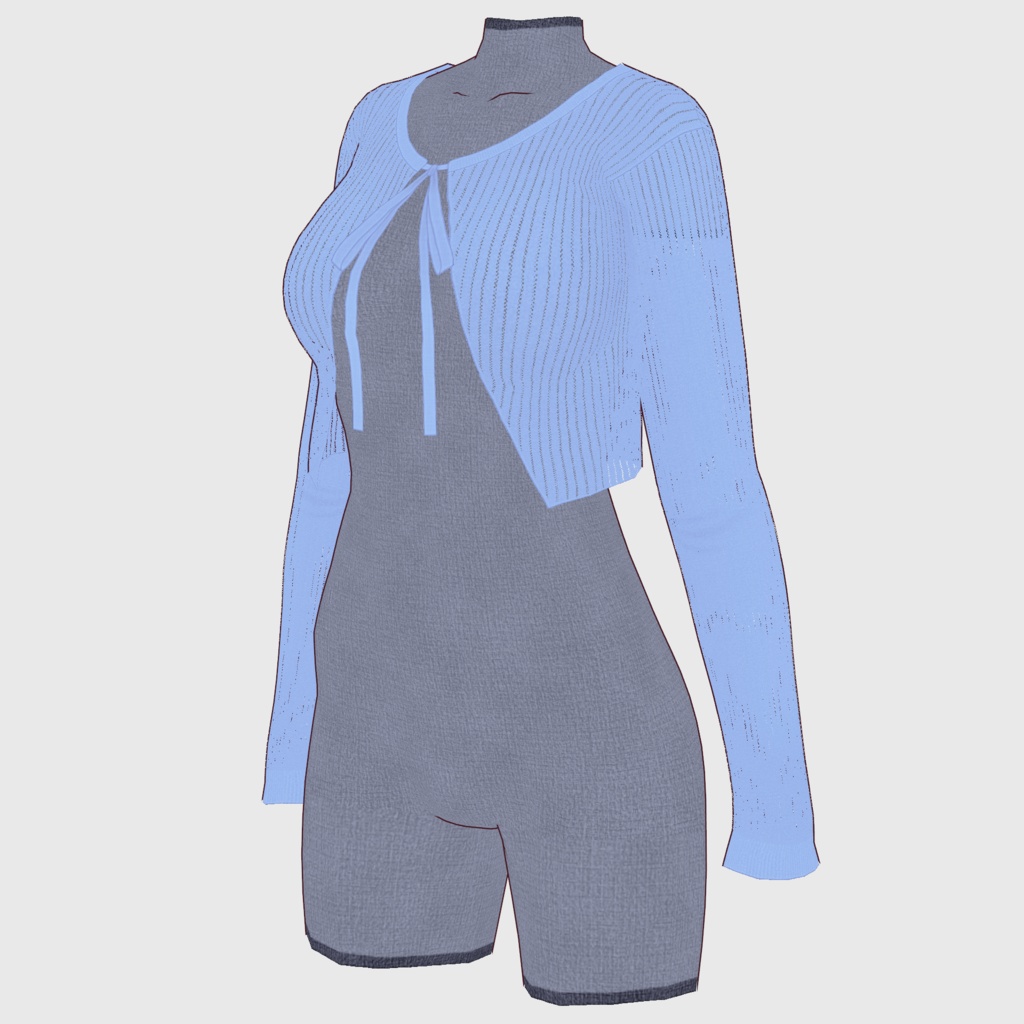 【#VRoid】サマーニットカーディガン【#vroidcustomitem】