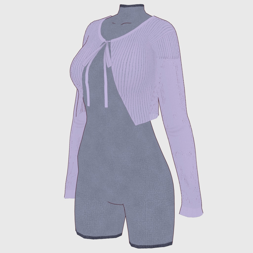 【#VRoid】サマーニットカーディガン【#vroidcustomitem】