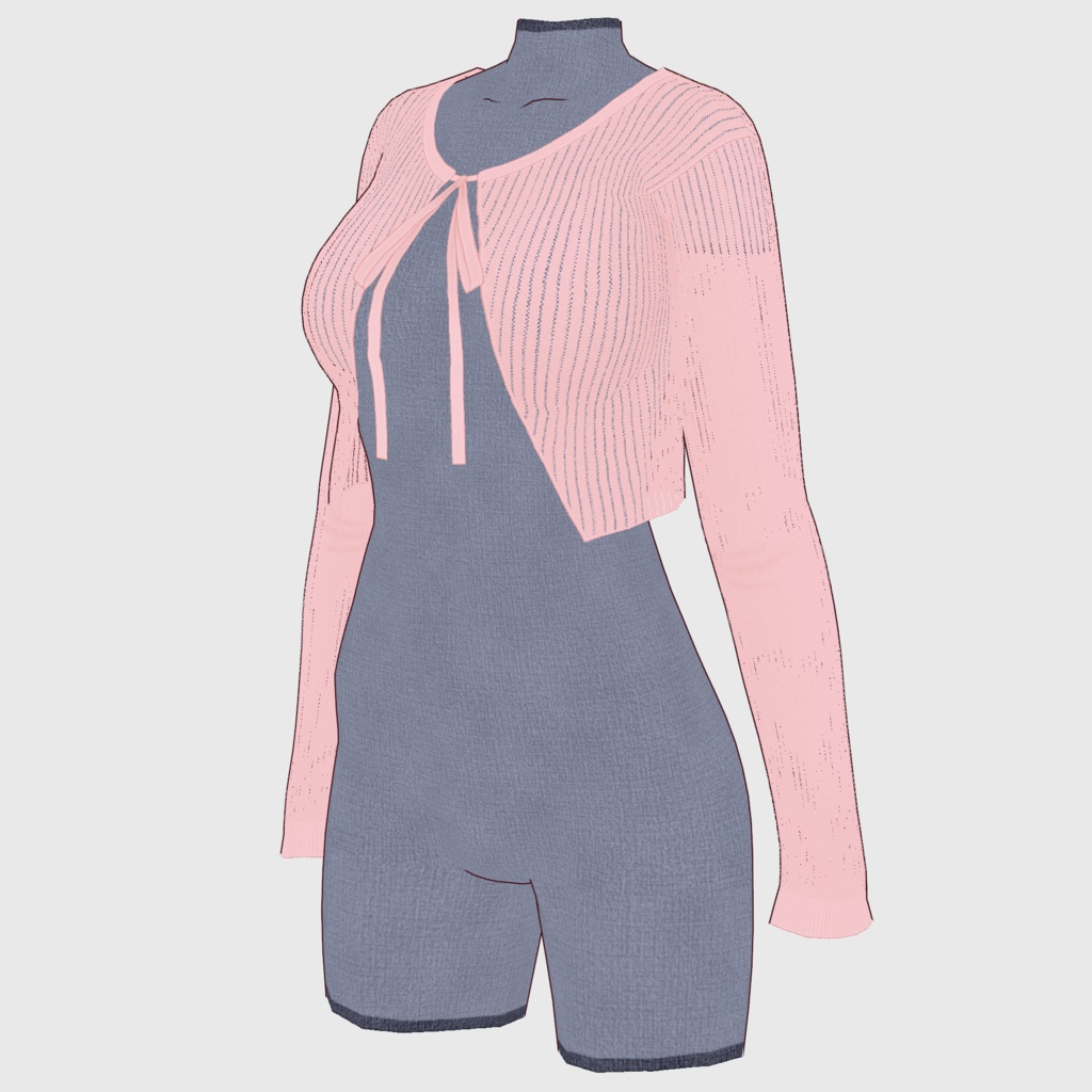 【#VRoid】サマーニットカーディガン【#vroidcustomitem】