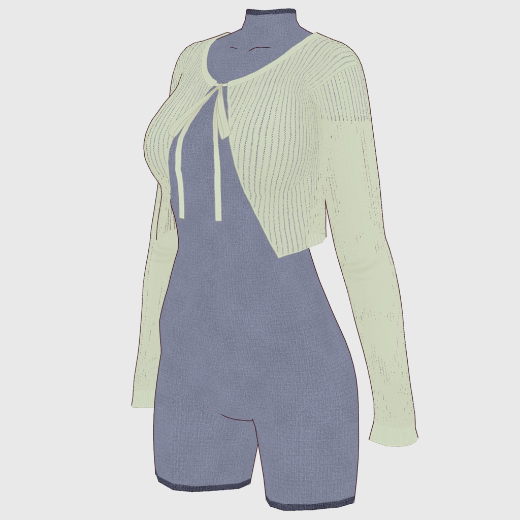 【#VRoid】サマーニットカーディガン【#vroidcustomitem】