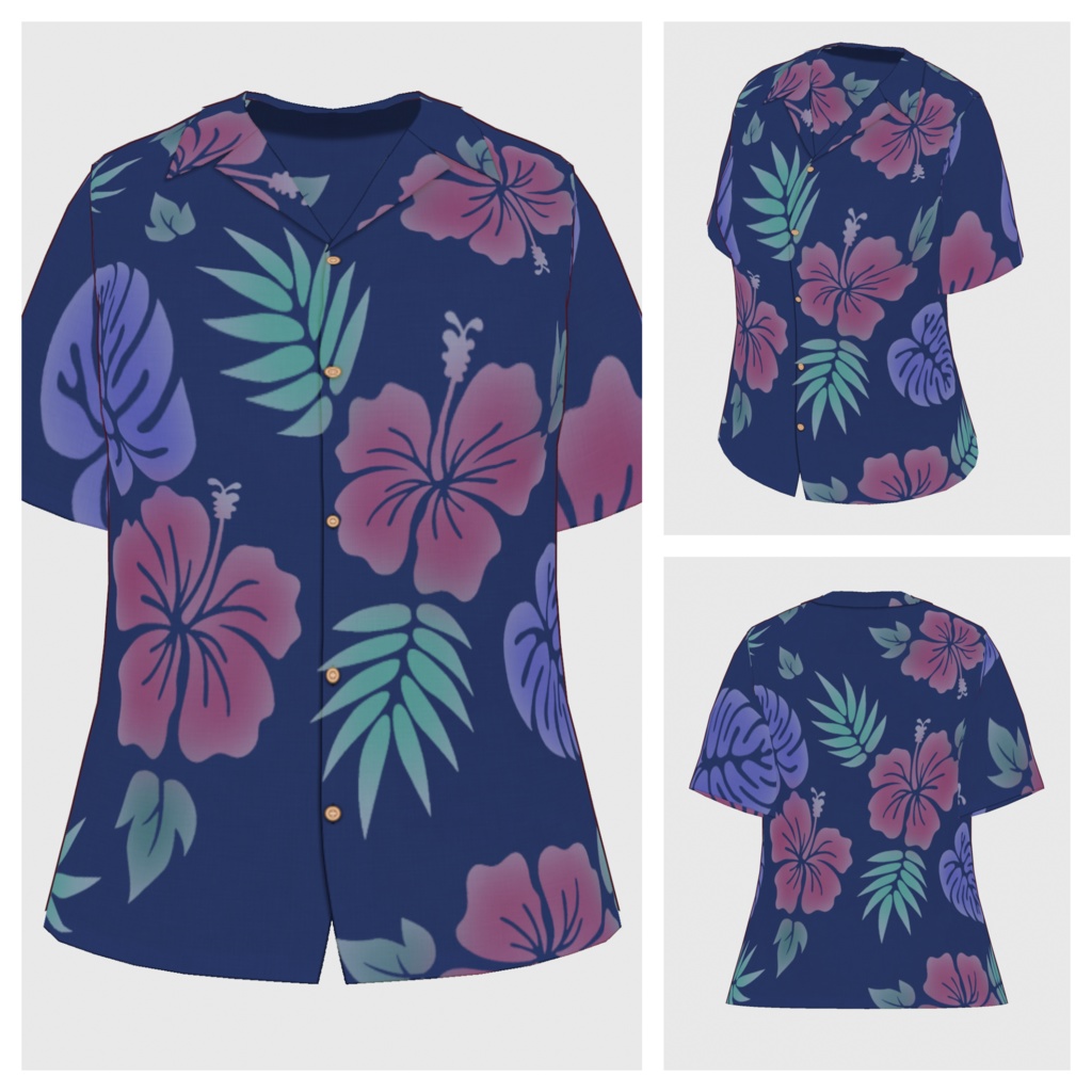 【#VRoid】ハワイアンシャツ【#vroidcustomitem】