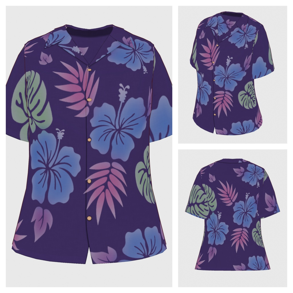 【#VRoid】ハワイアンシャツ【#vroidcustomitem】