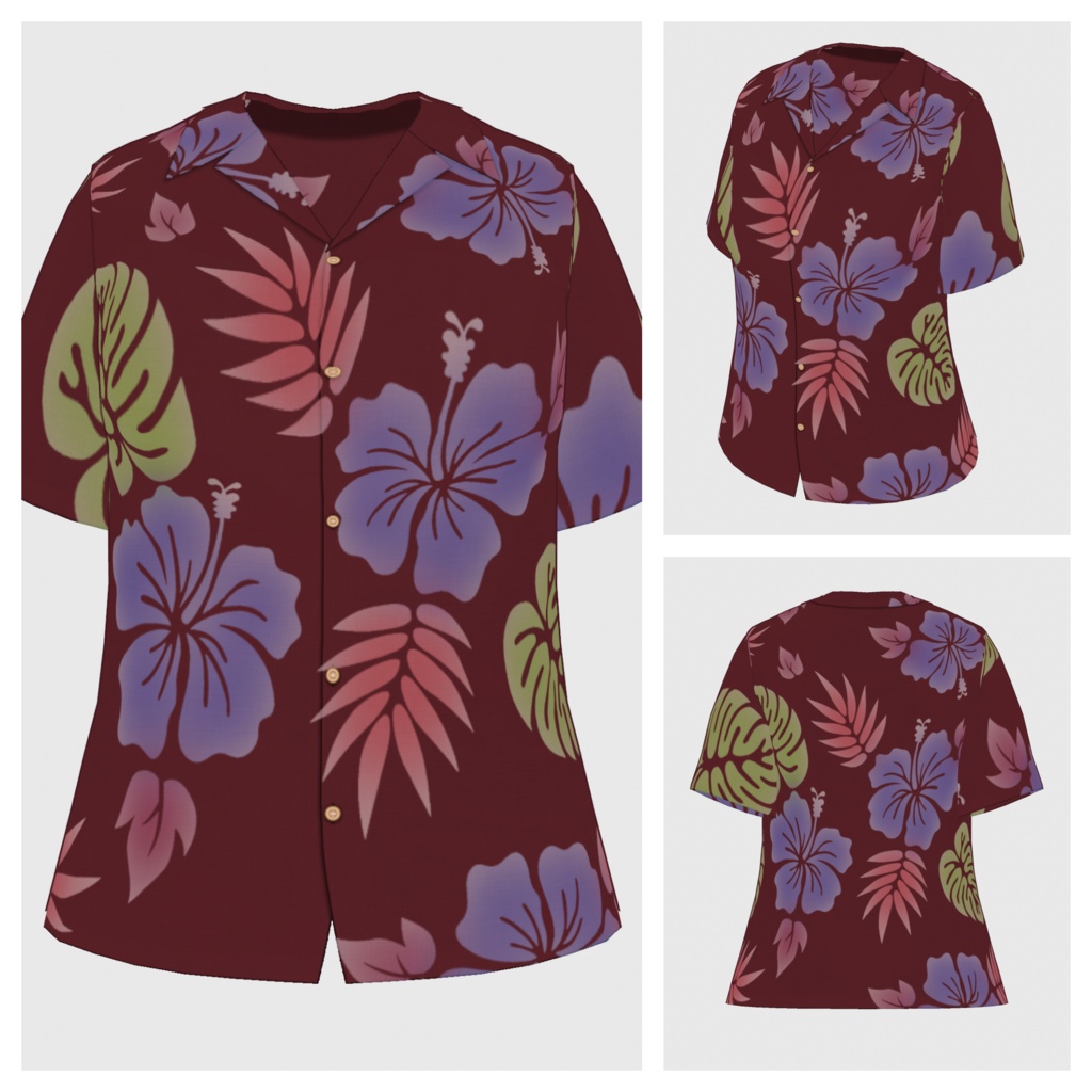 【#VRoid】ハワイアンシャツ【#vroidcustomitem】