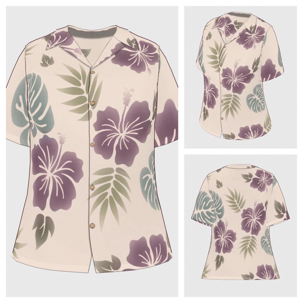 【#VRoid】ハワイアンシャツ【#vroidcustomitem】