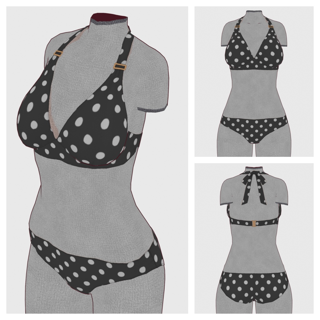 【#VRoid】ホルターネックビキニ【#vroidcustomitem】